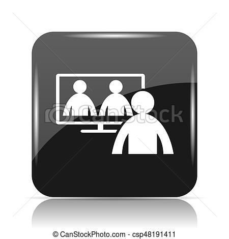Business Communication Video Conference Vector Icons Stock Vector 