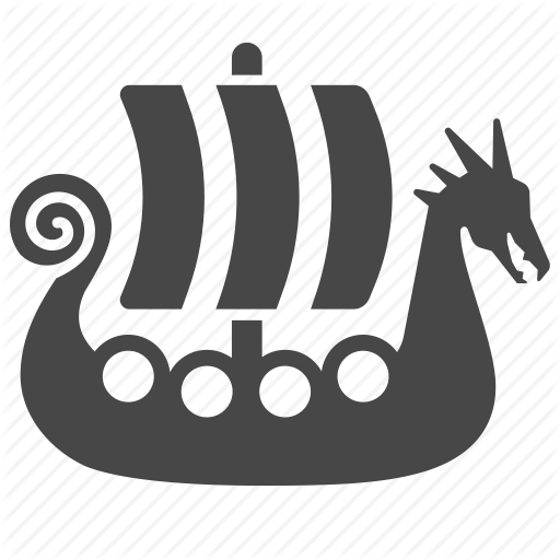 Valhalla viking ship. A very fast red stylized viking ship vector 