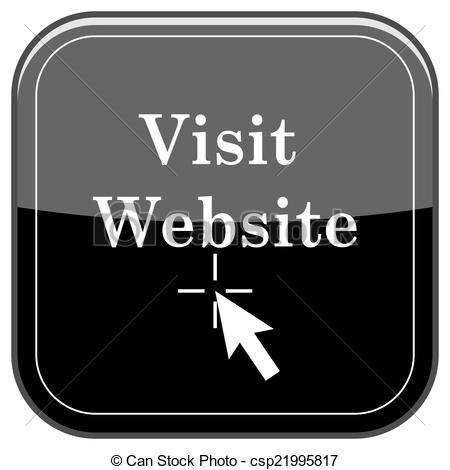 Visit website icon. Visit website button on white background Stock 