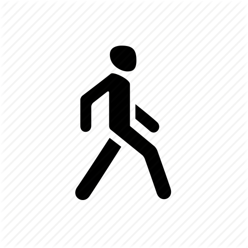 Vector clip art of walking man icon | Public domain vectors