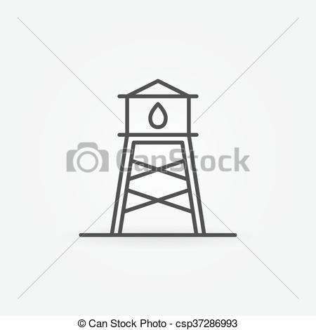 Water tower icon Royalty Free Vector Image - VectorStock