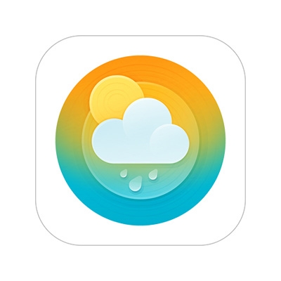 Weather app icon isolated Royalty Free Vector Image