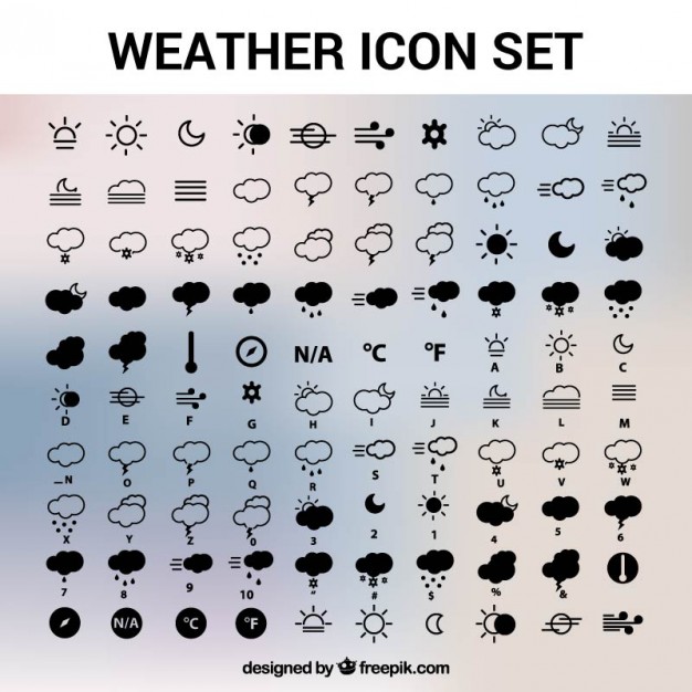 Weather Icons Set As Labels Royalty Free Cliparts, Vectors, And 
