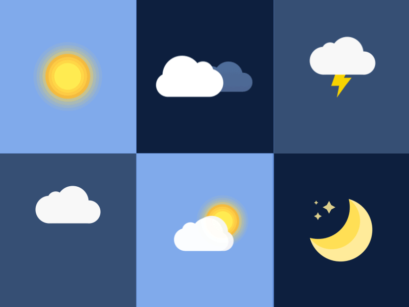 iOS 7 Weather Icon Gif on Behance | APP icon | Icon Library | Icons 