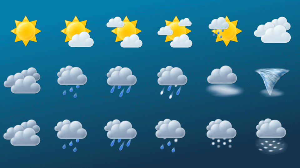 Pure CSS Animated Weather Icons ~ CodeMyUI