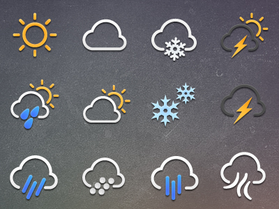 Material Weather Icon Set - Uplabs