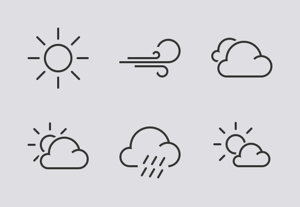 Colorful weather icons pack Vector | Free Download