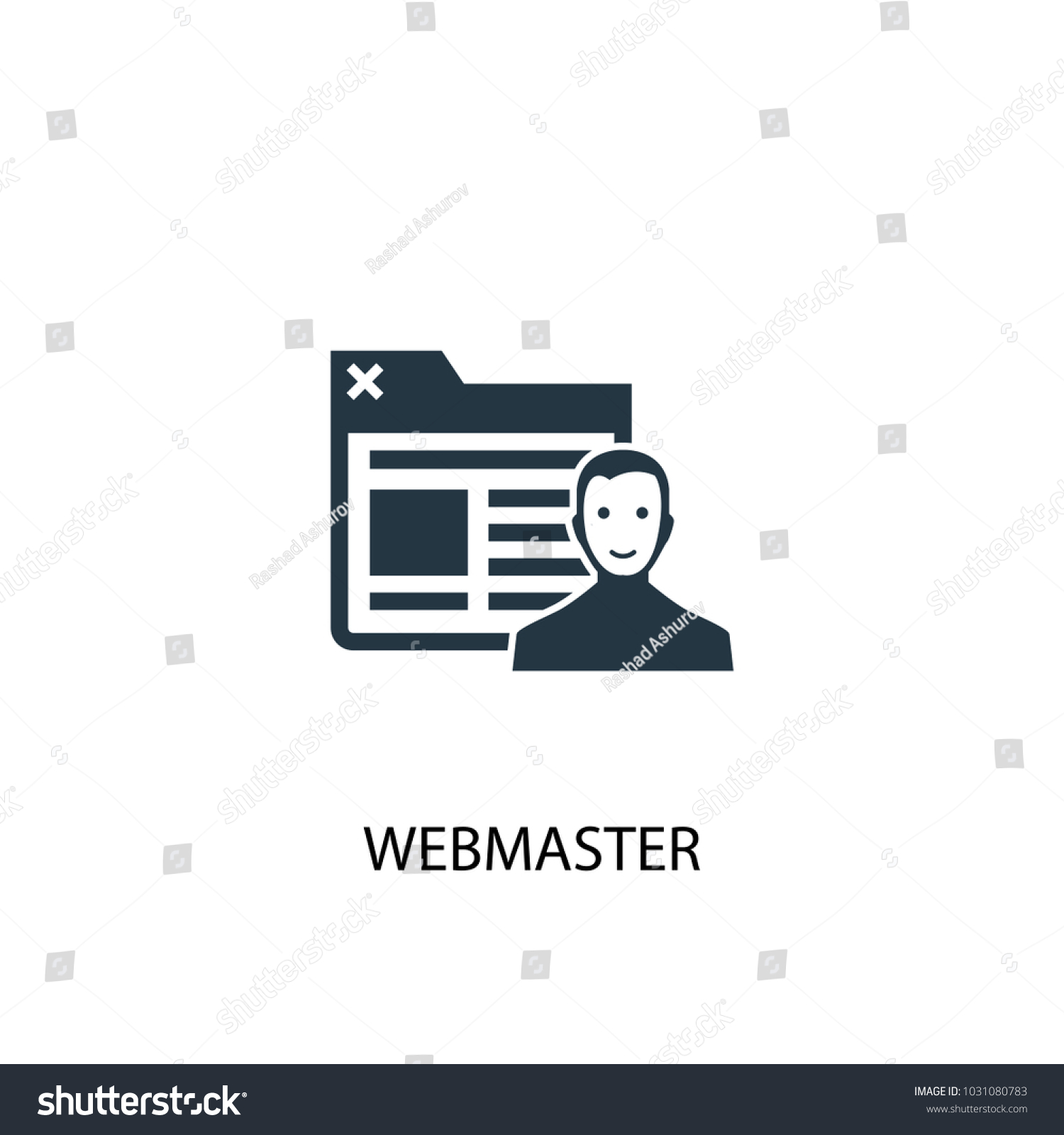 Webmaster Icon Simple Element Illustration Webmaster Stock Vector 