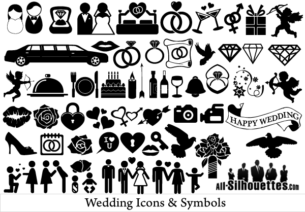 Wedding Icons Clipart and Vectors ~ Icons on Creative Market 