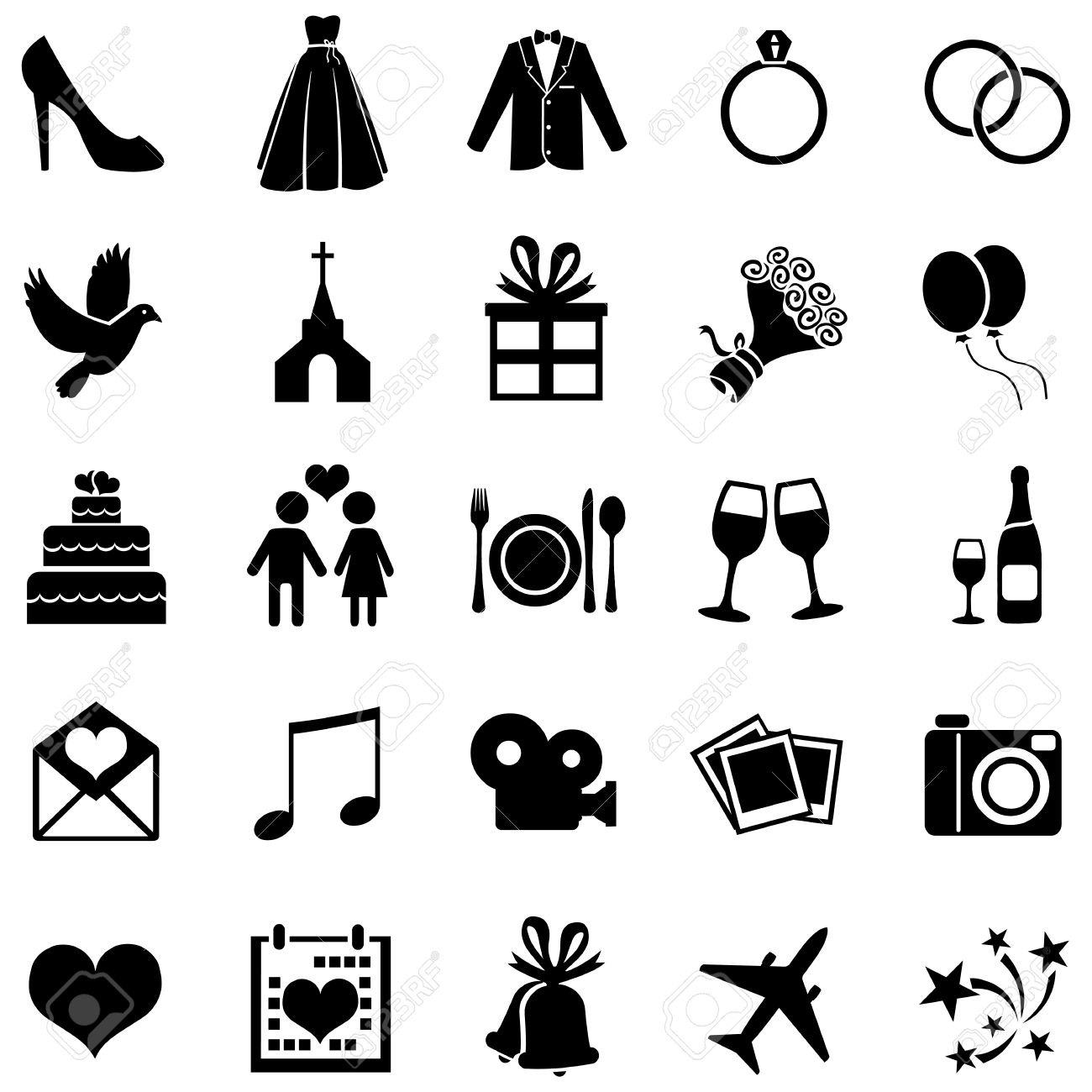 Wedding icons Vector | Free Download