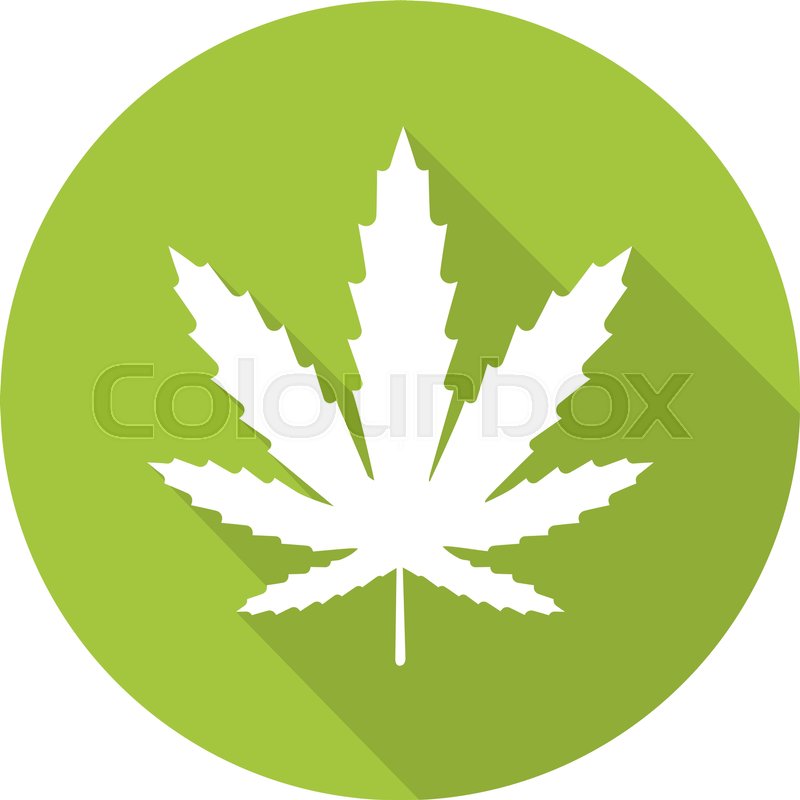 Cannabis Marijuana Leaf Flat Icon Apps Stock Vector 281412254 