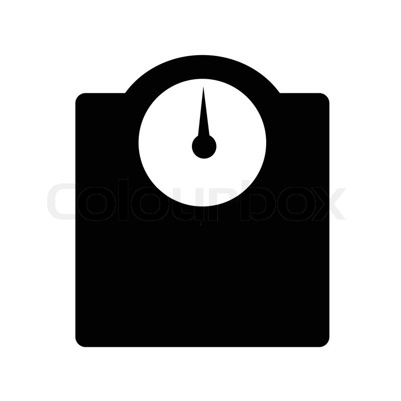 Weight scale icon - vector minimal thin line scales symbol 