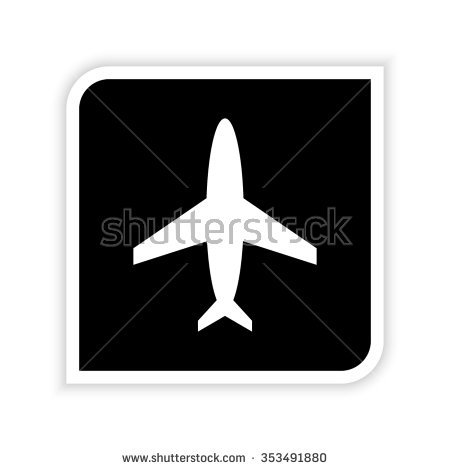 Airplane icon white Royalty Free Vector Image - VectorStock