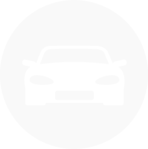 Car icon. Motor vehicle sign. Automobile symbol. White car icon on 