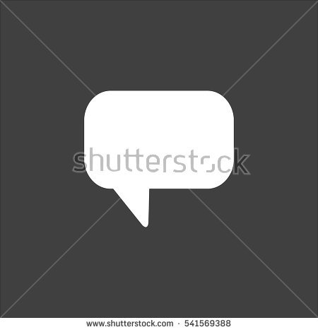 Chat Icon Flat Vector White Illustration Stock Vector 541569388 