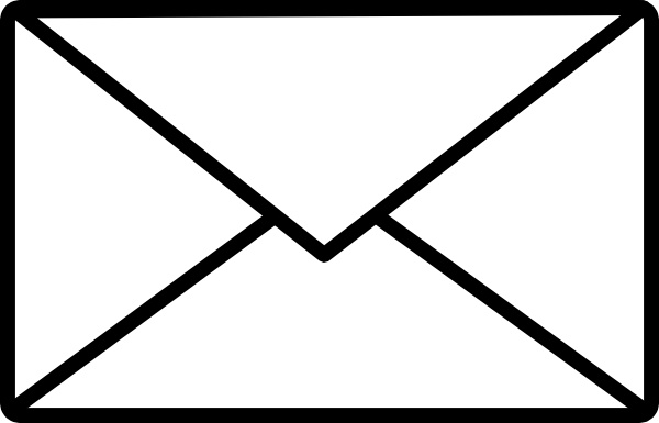White E mail icon free vector data. | SVG(VECTOR):Public Domain 