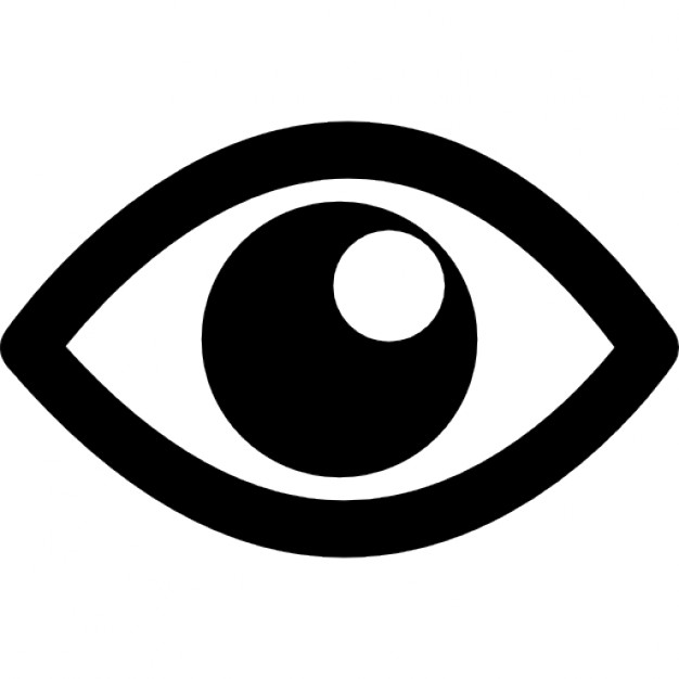 Eye Icon White Vector Illustration Shadow Stock Vector 201691514 
