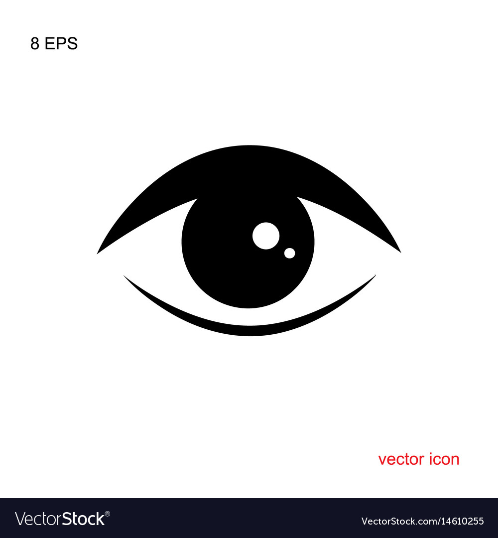 Eye icon on white background. Vector illustration. | Stock Vector 