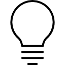 Vector Light Bulb Icon. Two-tone Version On Black And White 