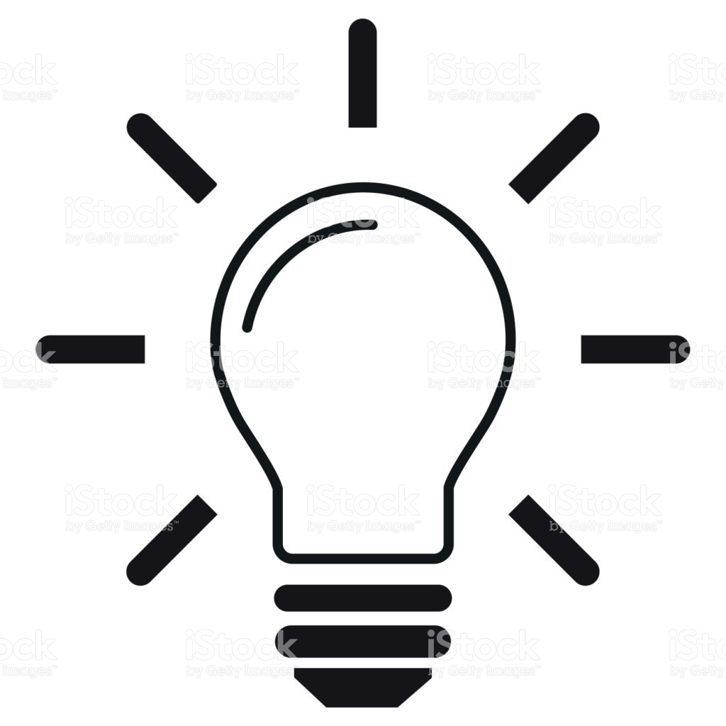 White lightbulb icon - Free white light bulb icons
