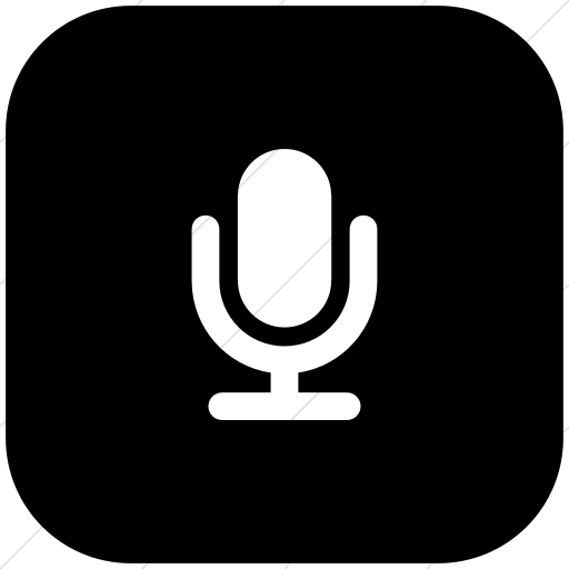 White Microphone Icon. White on the black | Stock Vector | Colourbox