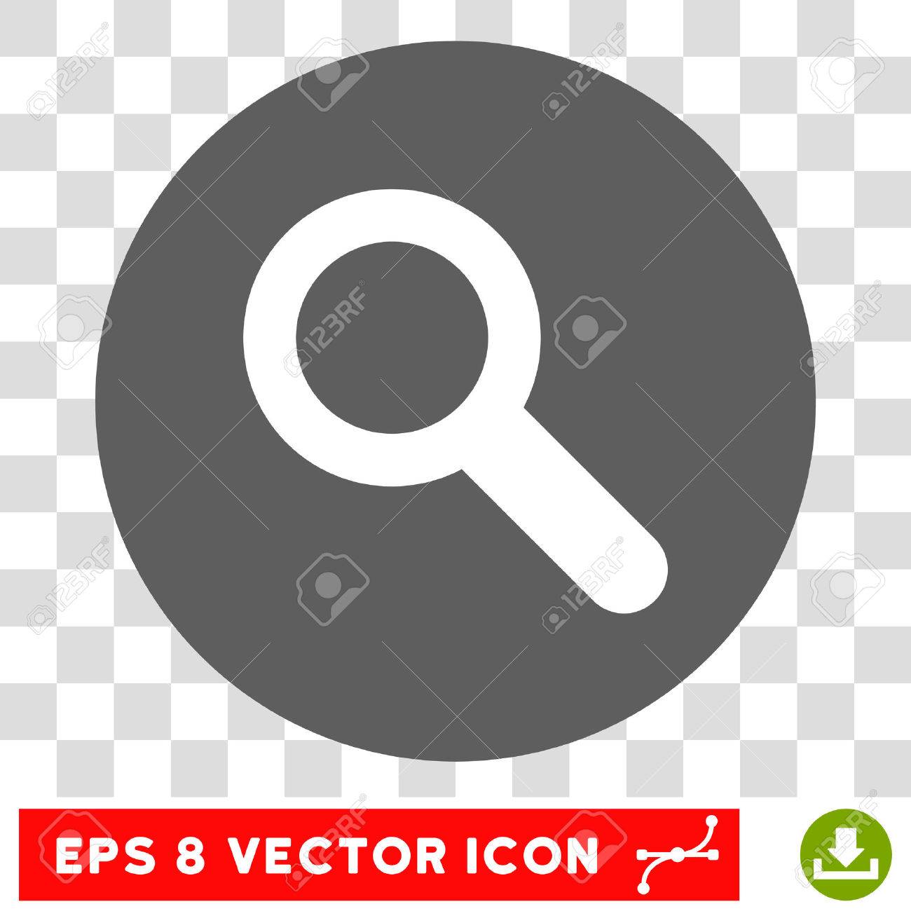 Icon Transparent Realistic Magnifying Glass On White Background 