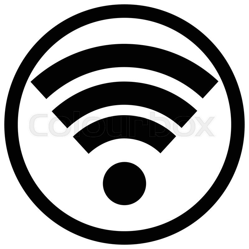 WIFI Signal Line Icon, Wireless Network Outline Logo Illu Stock 