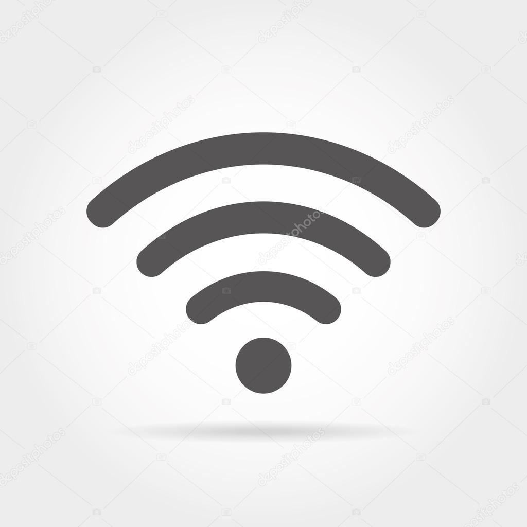 WiFi icon white on the blue background Royalty Free Vector