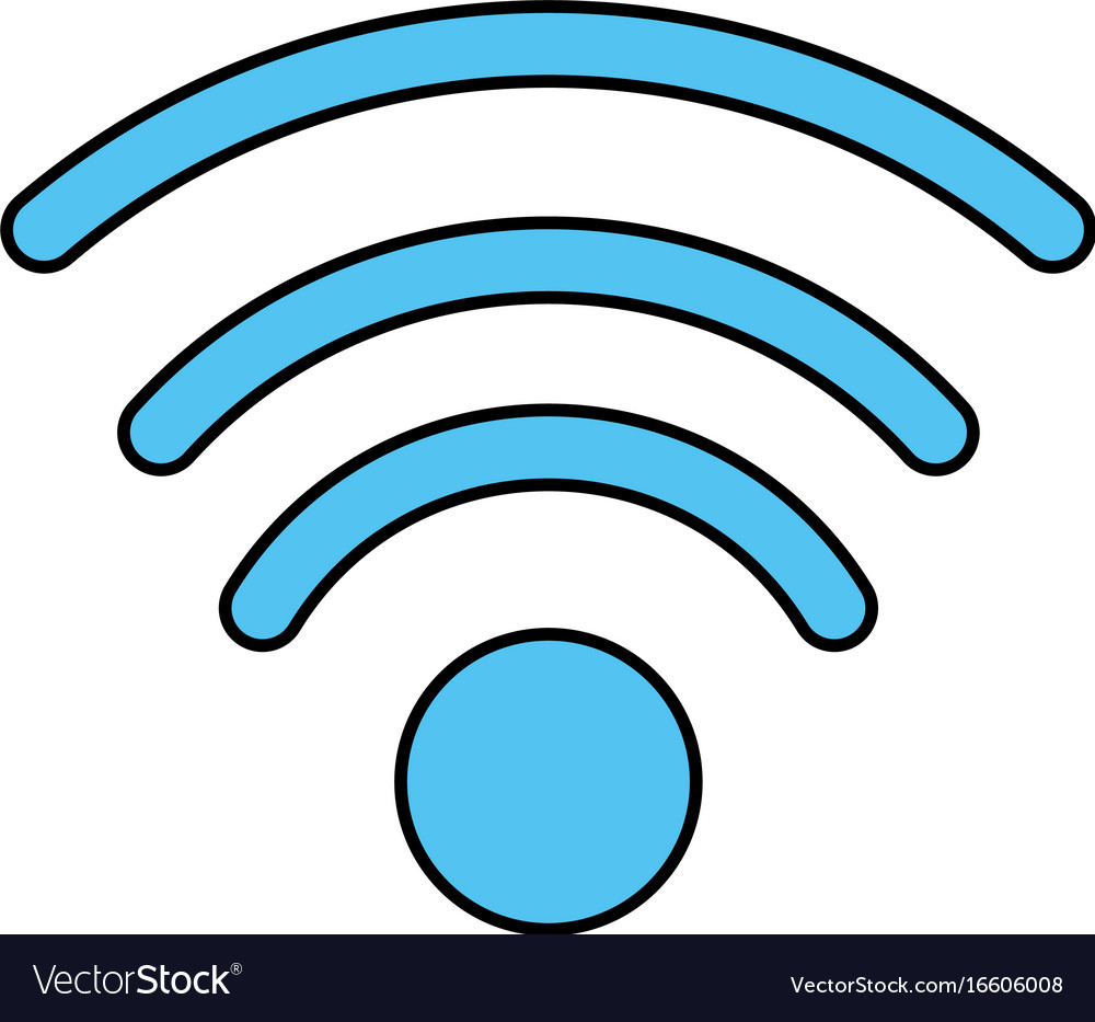 Wifi signal icon image Royalty Free Vector Image