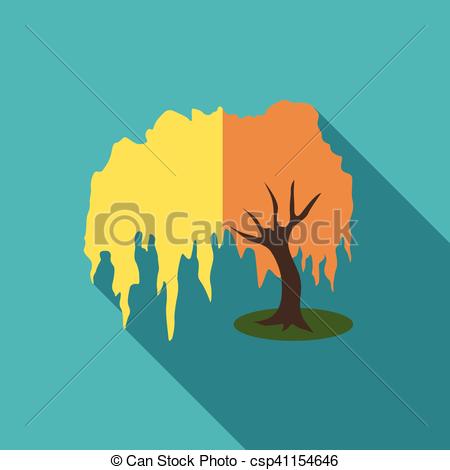 Branches, fronds, river, tree, vegetation, weeping, willow icon 