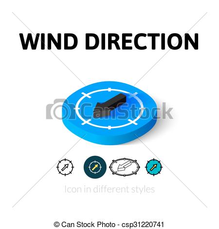 Vector black wind rose icons set on white background | Stock 