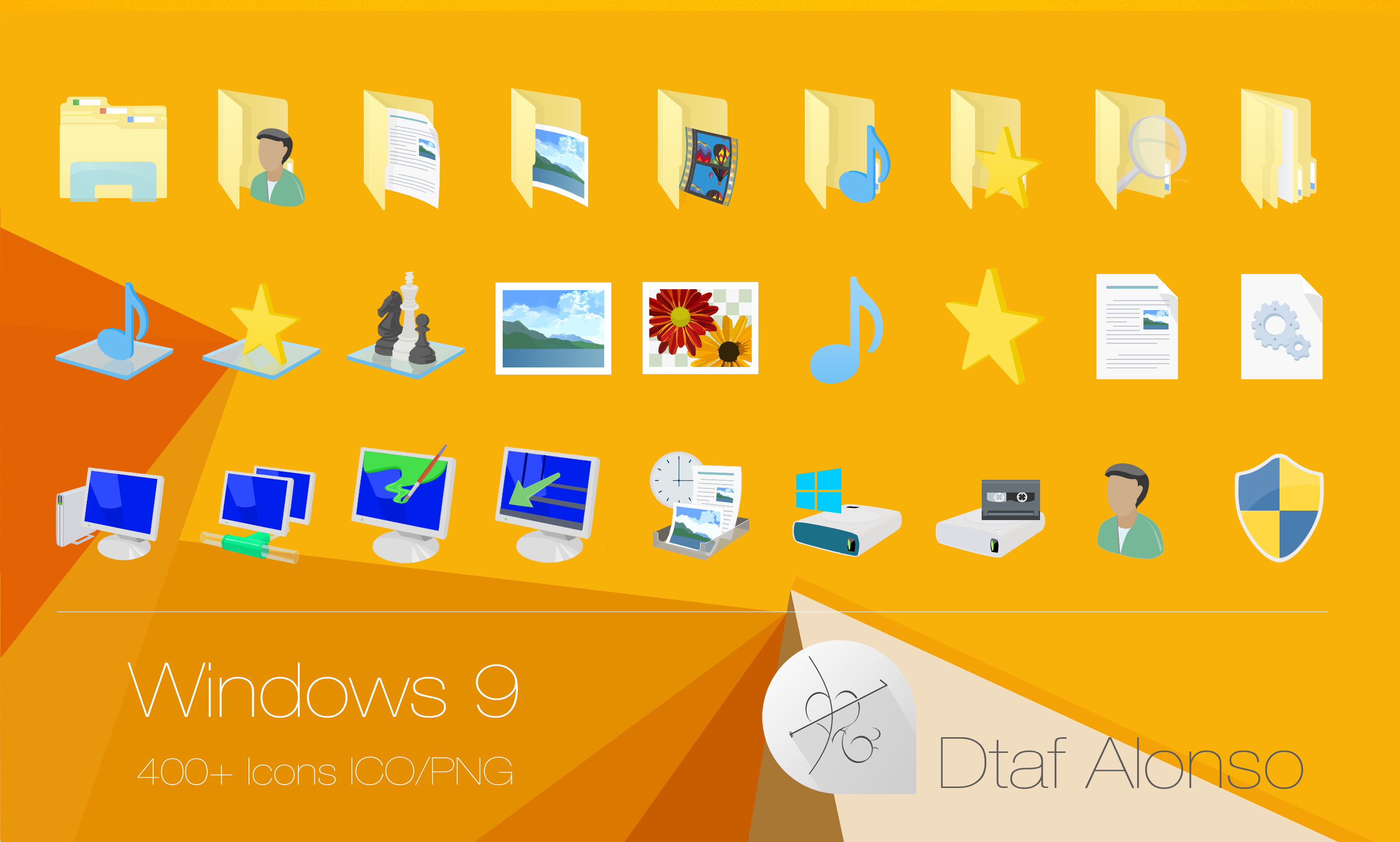 Get Windows 8 icons back in Windows 10