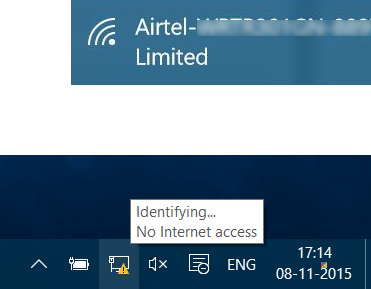 wifi connection limited windows 10