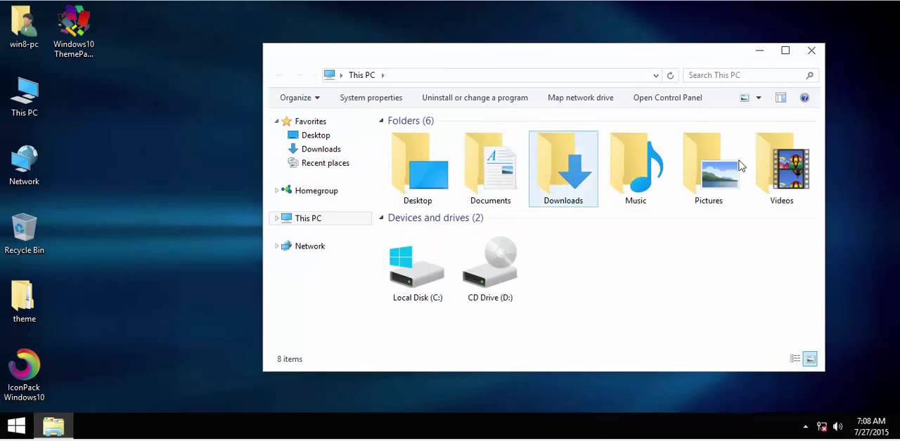 Windows 10 RTM IconPack Installer for Windows 7/8.1 - YouTube