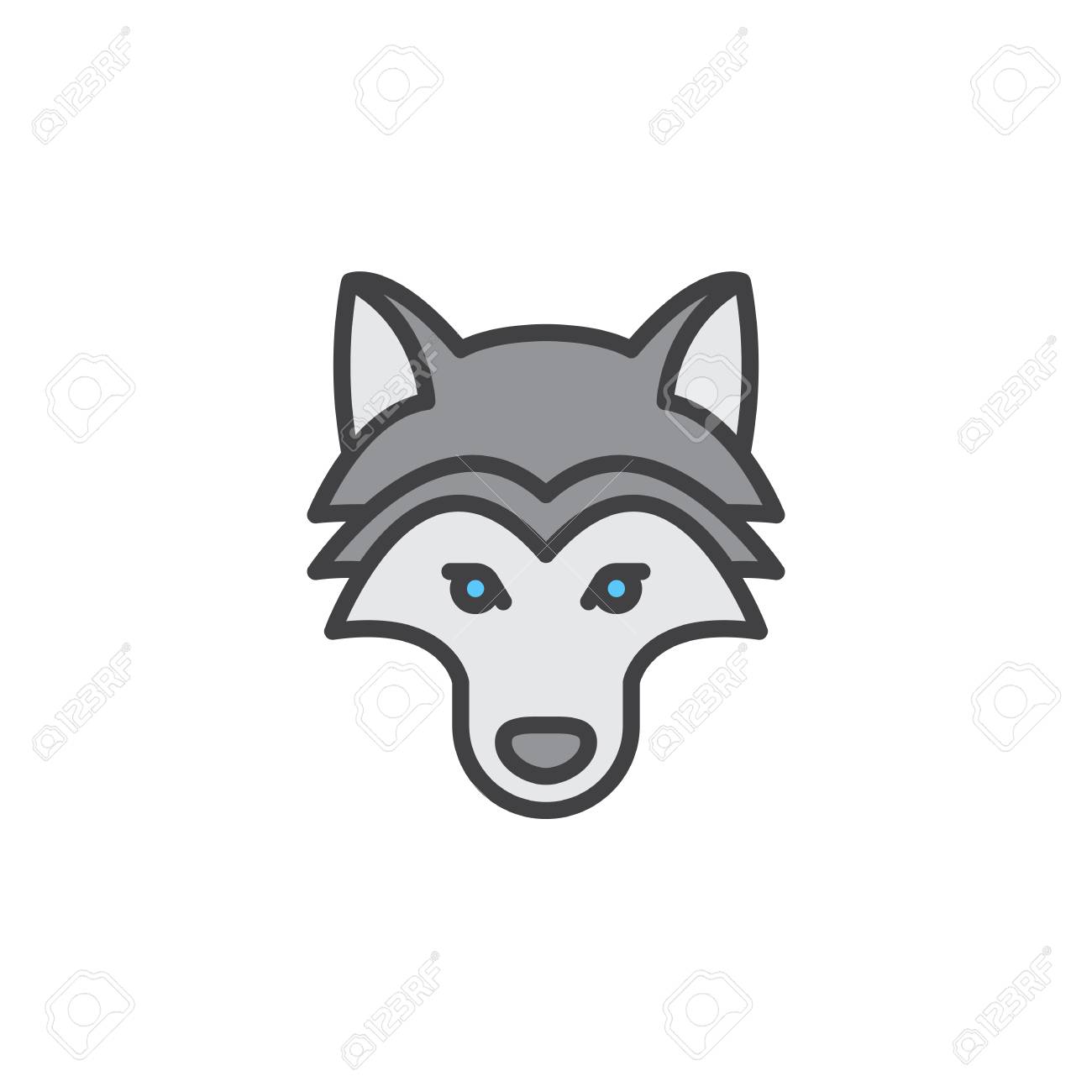 Wolf Face Icon Stock Vector 777567664 - 