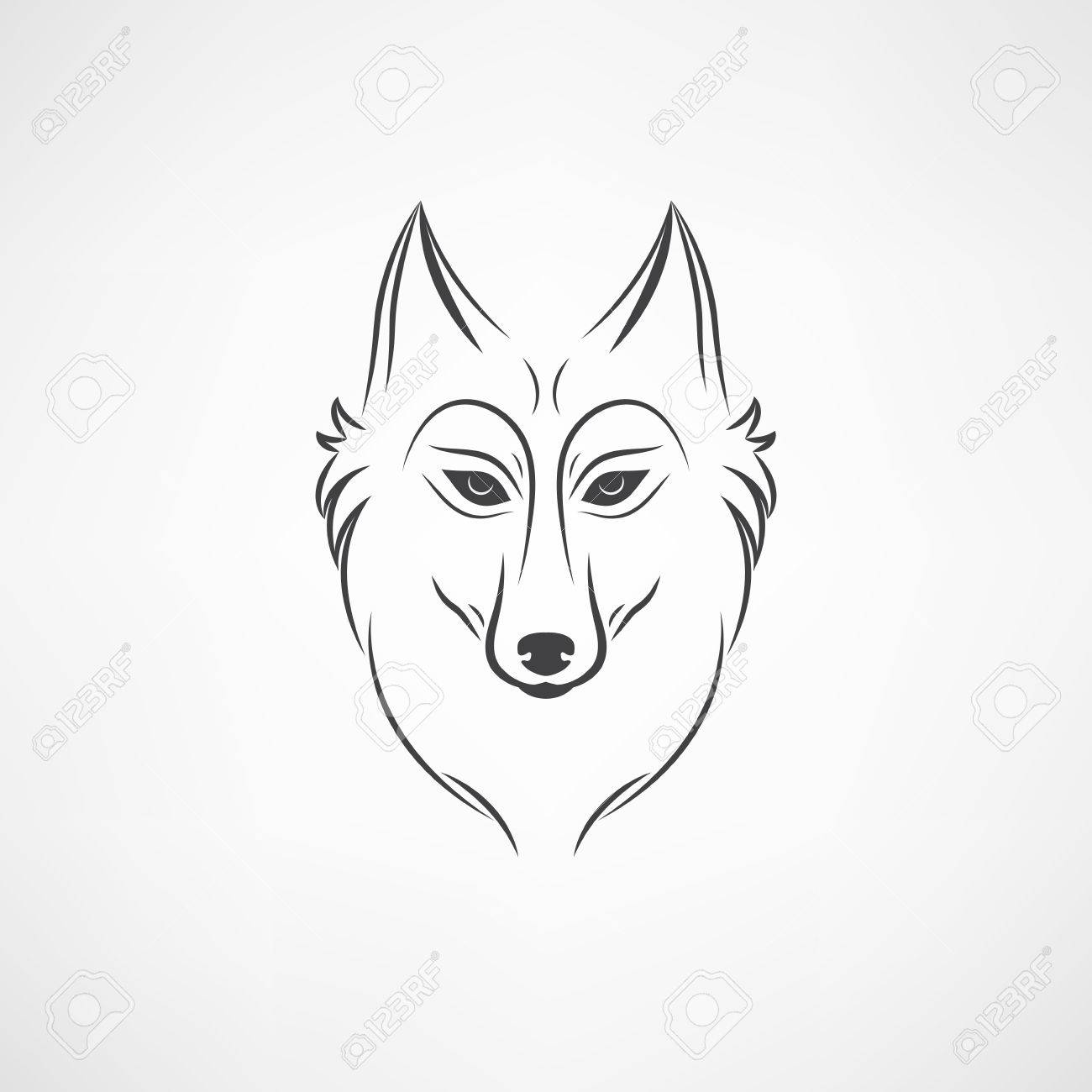 Illustration of wolf face vector illustration - Search Clipart 