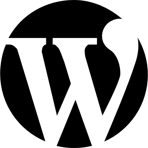 Wordpress logo of a letter in a circle - Free social icons