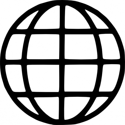 World Globe Bw Clip Art at  - vector clip art online 
