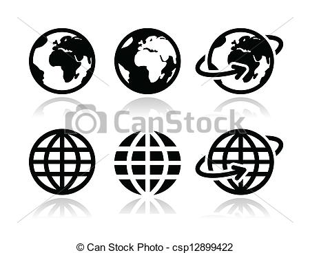 Globe icons stock vector. Illustration of computer, europe - 35159190
