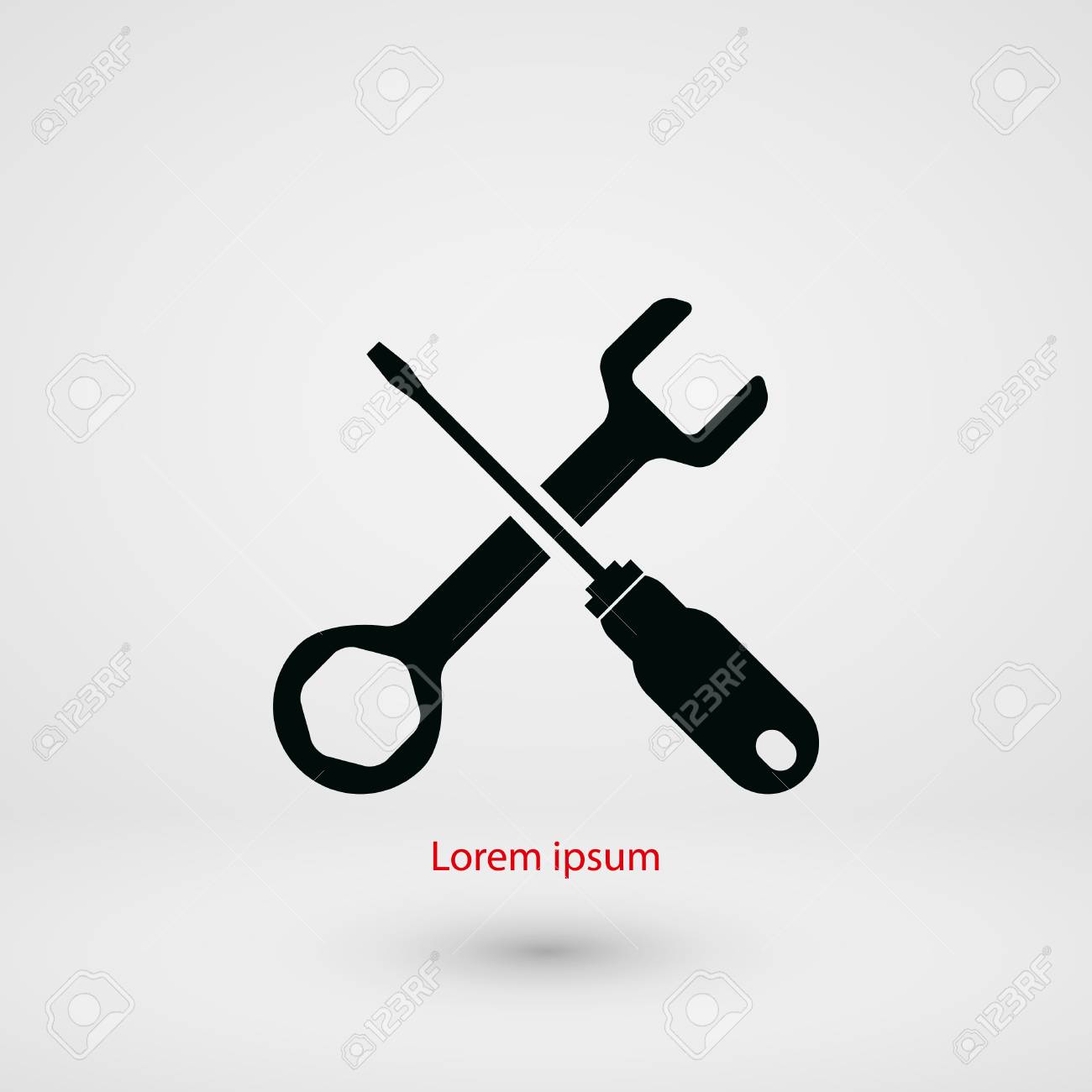 Hammer And Wrench Icon  Stock Vector  ahasoft #85962298