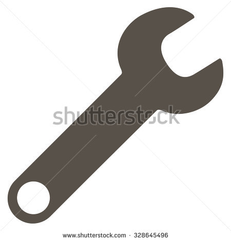Spanner, wrench kit, tools set vector icon