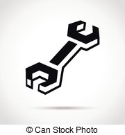 Wrench Outline Icon clip art Free Vector / 4Vector