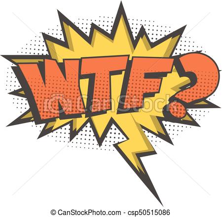 Lettering WTF. Comic Text Sound Vector  Photo | Bigstock