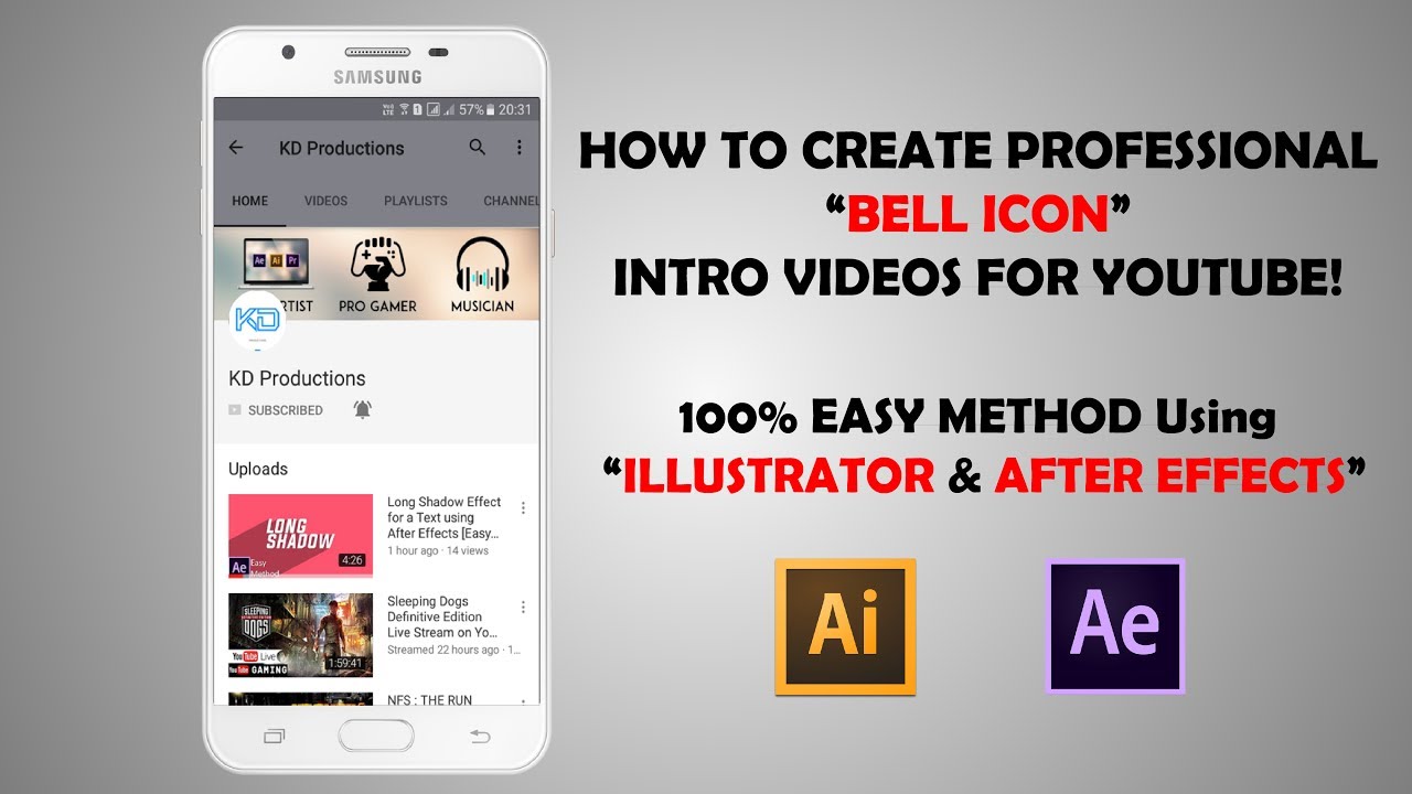 HINDI} How to Create Youtube Bell Icon Intro || easy way to create 